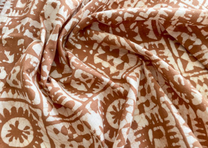 Baumwolle Batik Rost hellbraun