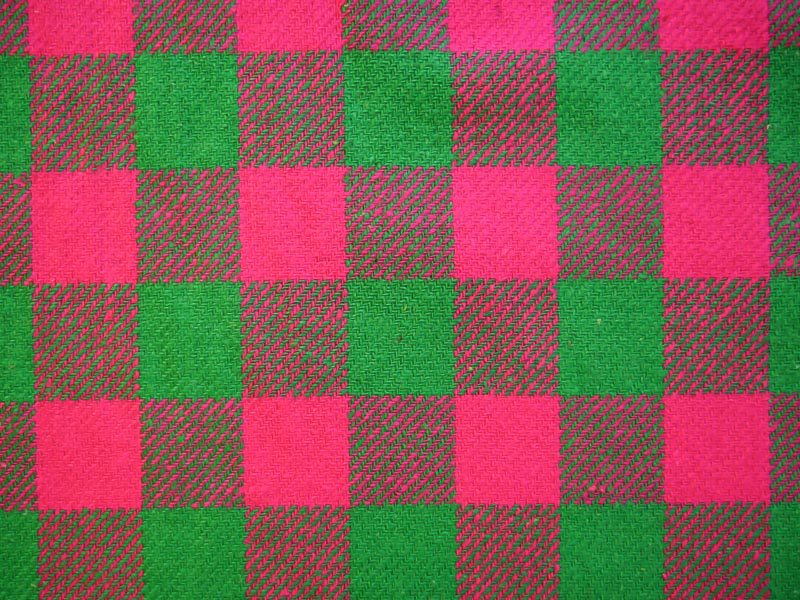 Bouretteseide Pink-Grün-Karo 3