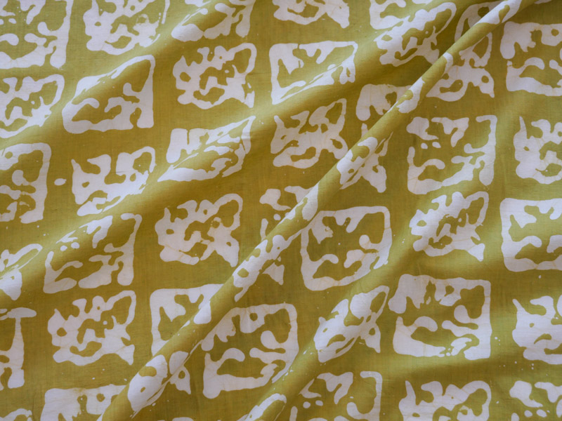 Baumwolle Batik reseda
