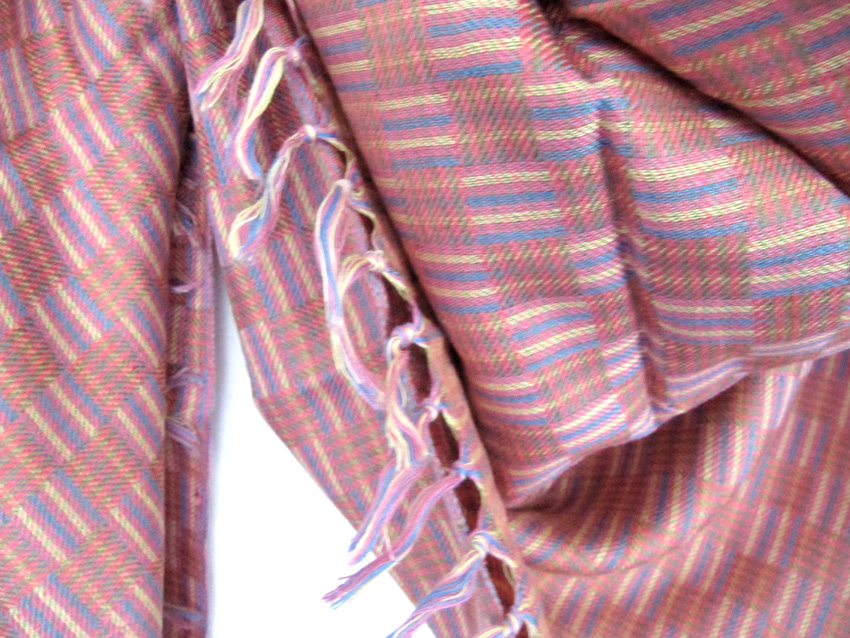 Viskosetuch Checks & Stripes pink 2