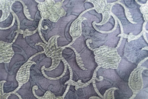 Organza Paisley Graublau