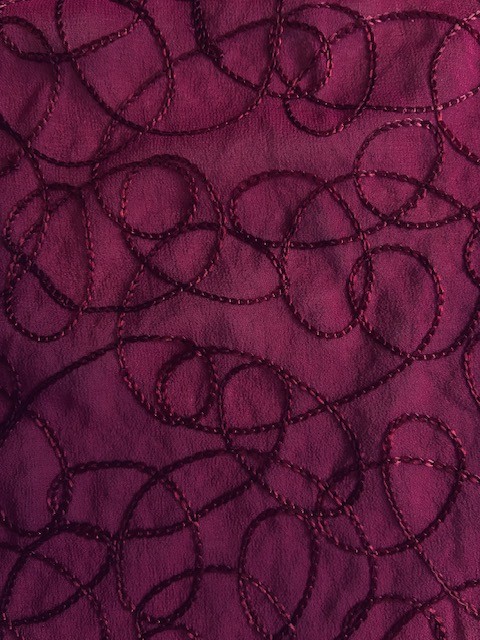 crêpe georgette skrippel bordeaux