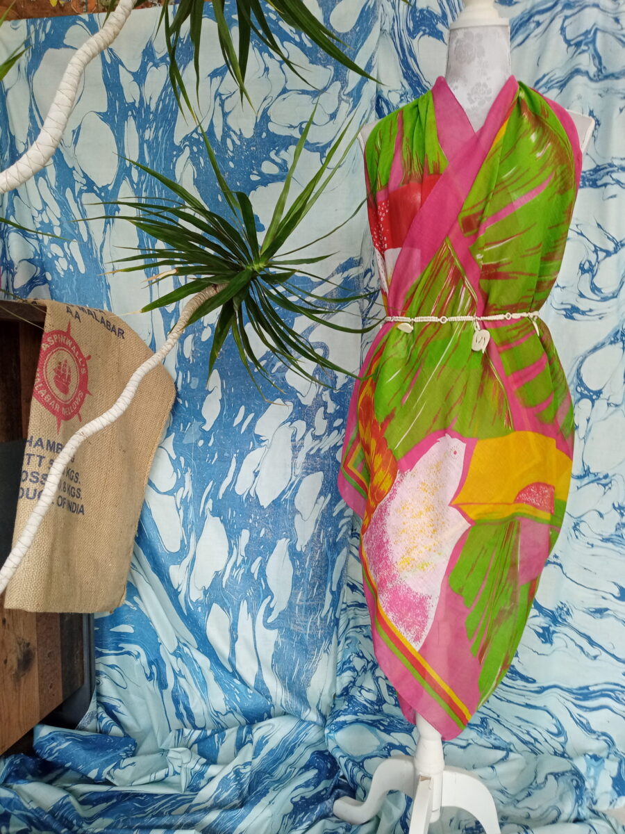 strandtuch tukan pink