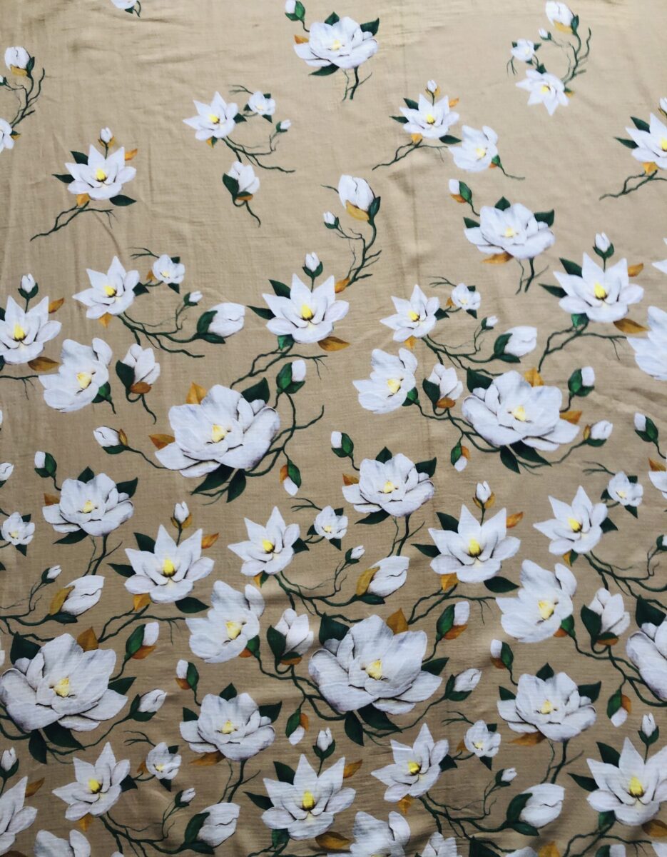 baumwollcrêpe seerosen