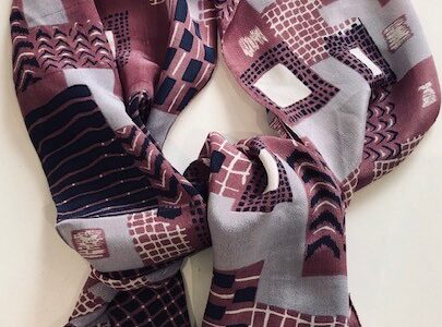 seidenschal patchwork grafik