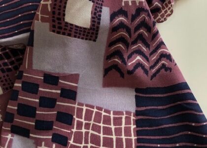 seidenschal patchwork grafik