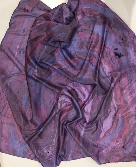 seidentuch marmorstein lila