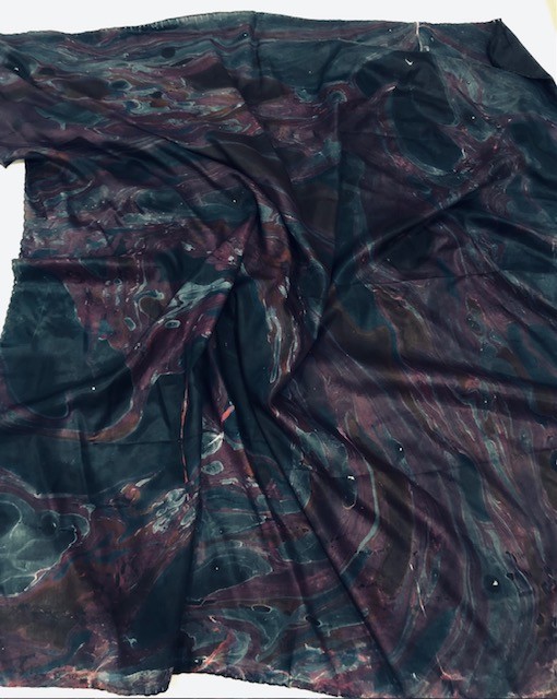 seidentuch marmorstein schwarz