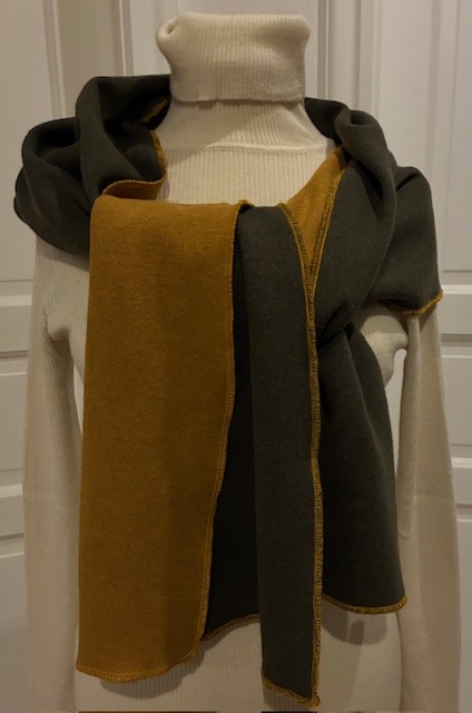 schal harmonie in senfgelb oliv